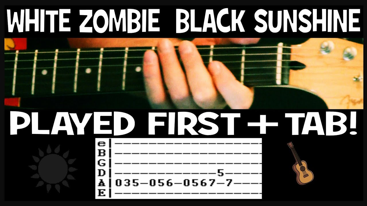 White Zombie Black Sunshine Guitar Chords Lesson & Tab Tutorial + Bass featuring Iggy Pop