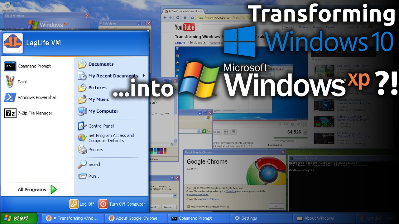 Transforming Windows 10 into Windows XP (1:1)!