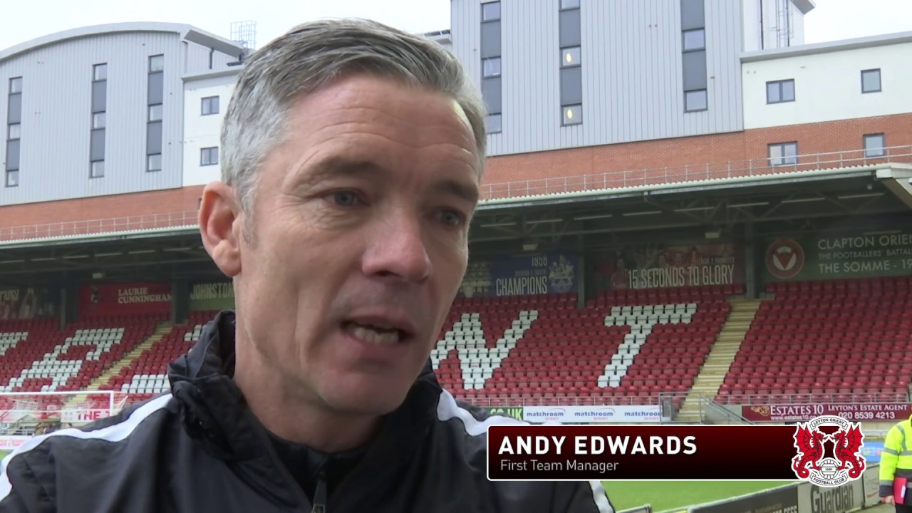 REACTION: Manager Andy Edwards following the O's 1-1 draw at home to Cambridge United