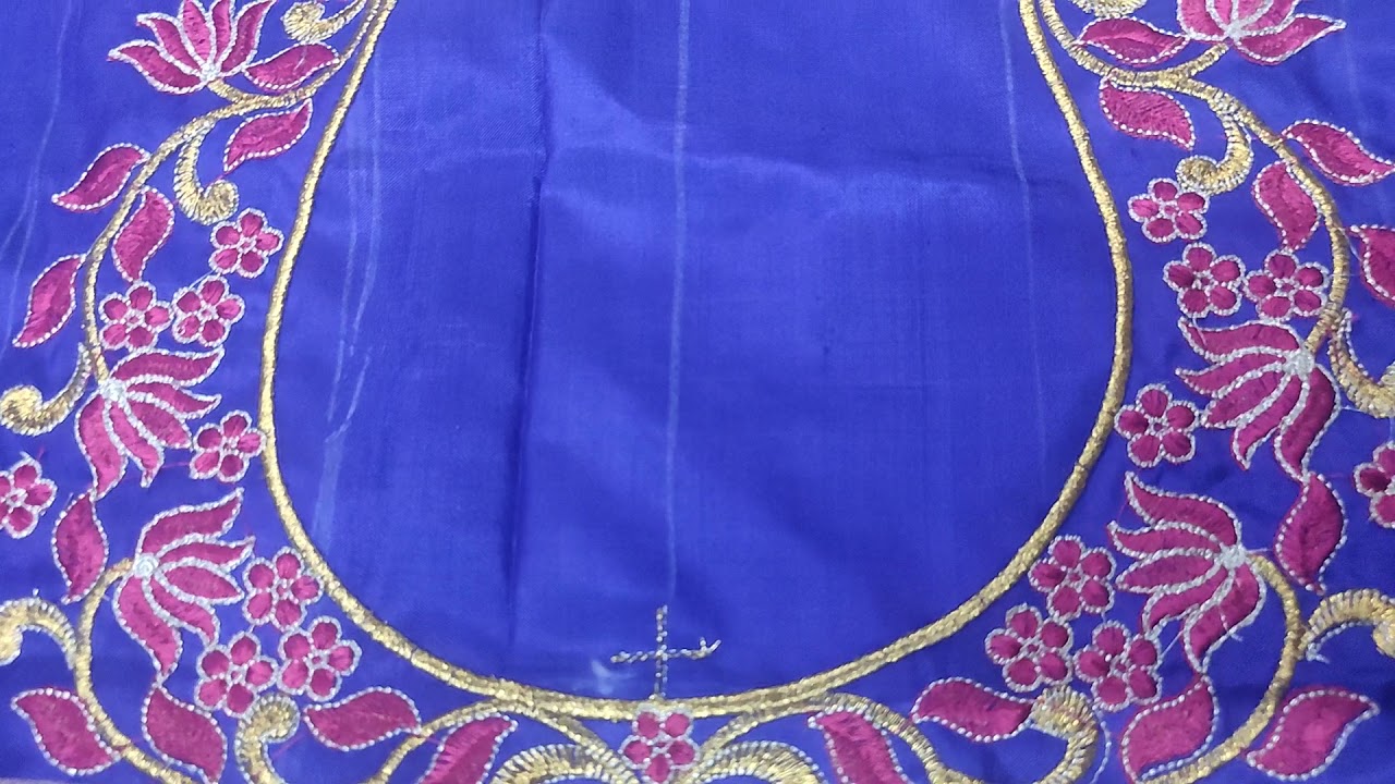 computer embroidery blouse work ... #computerembroideryblousedesign #computerembroidery