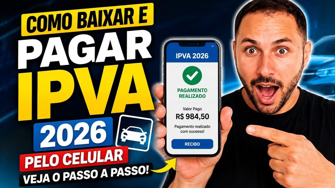 COMO BAIXAR E PAGAR IPVA 2026 pelo celular (veja o passo a passo)