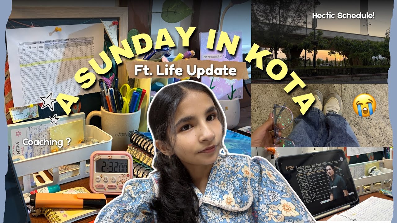 A Sunday In Kota as an 11th Grader 📚| Life Updates, Hostel, Coaching, Kota experience ⭐️|