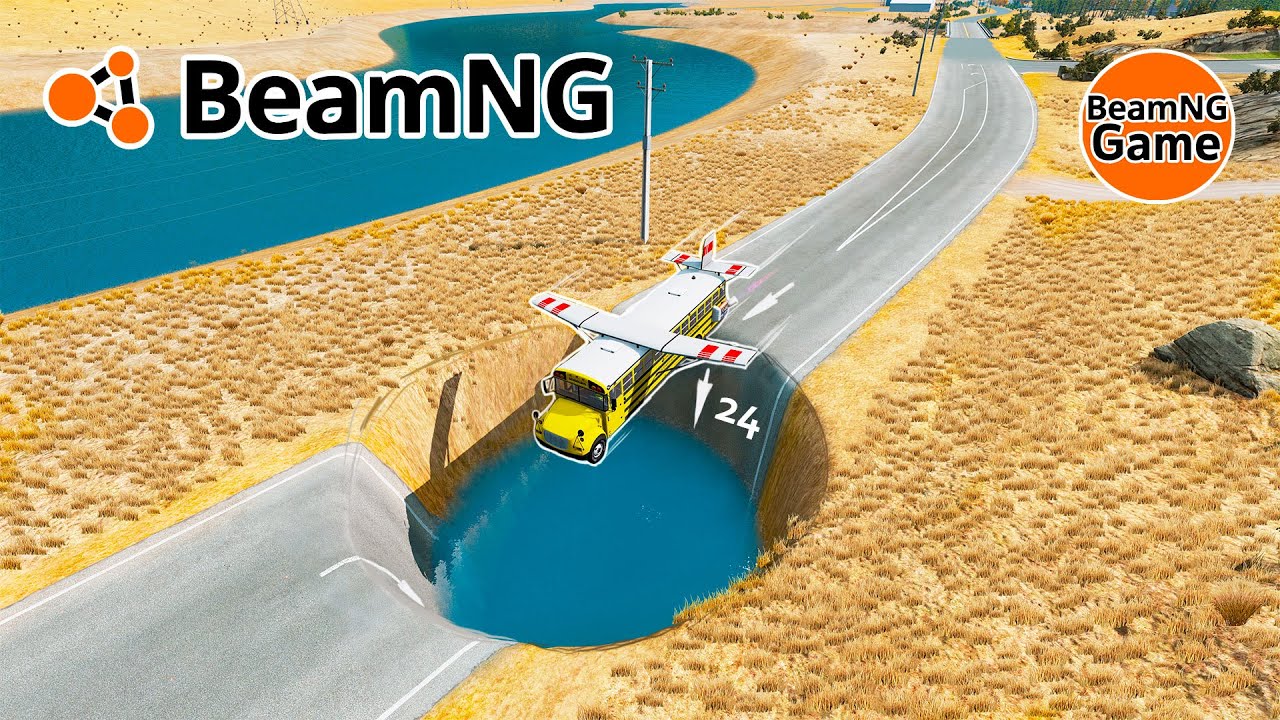 Cars vs Giant Pit | BeamNG drive