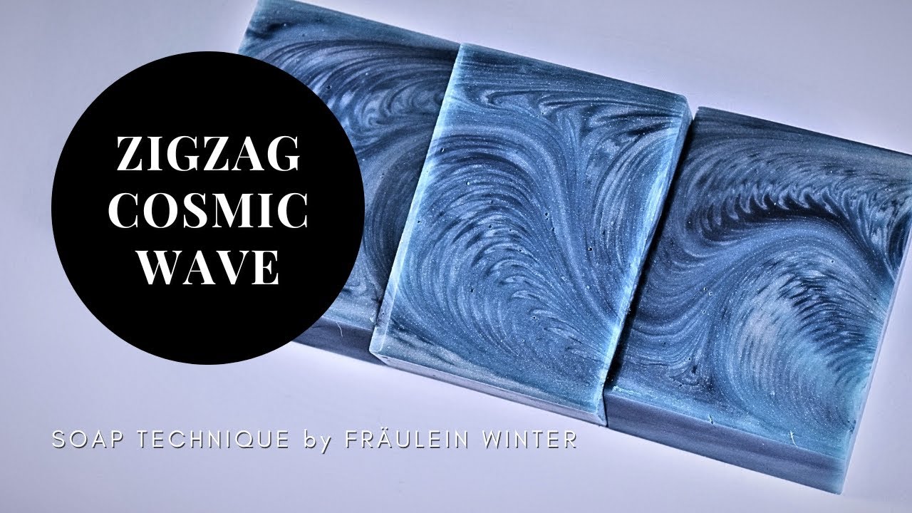 ZigZag Cosmic Wave - In the Pot Swirl Soap - Soap Technique by Fraeulein Winter