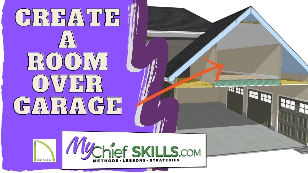 A lesson that shows you how to create a room over a garage using Chief Architect Premier X12