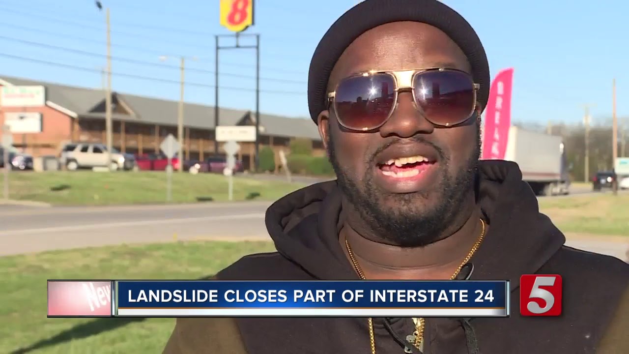 Drivers frustrated after landslide causes I-24 closure