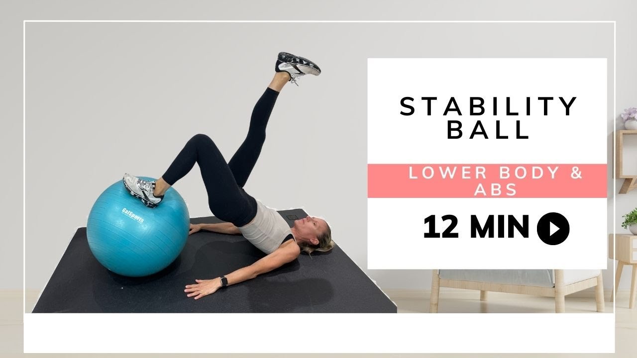 STABILITY BALL🔵WORKOUT ( for SCULPTED ABS & LOWER BODY)🔥