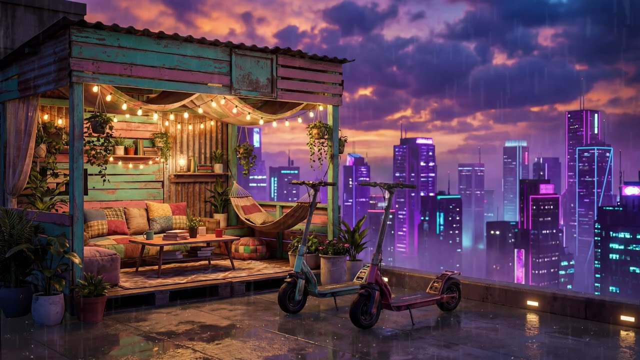 Cyberpunk City at Night 🌧️ | Rain and Futuristic Atmosphere