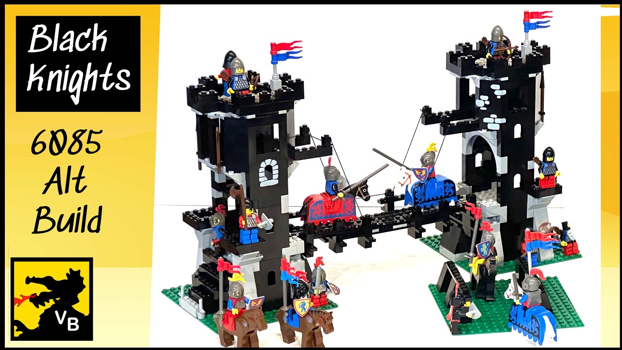 Lego 6085 - 2 Alternative Box Builds.  Classic Castle Black Knight theme
