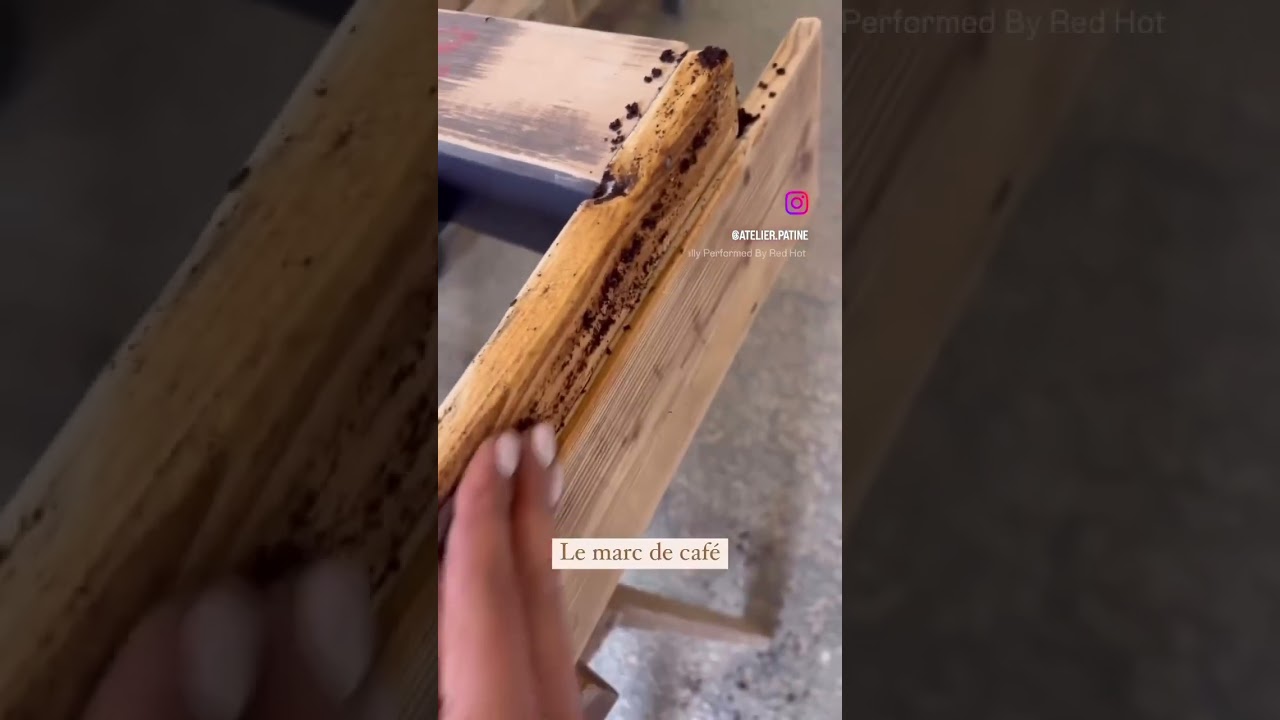 Notre truc pour vieillir le bois avec du marc de caf&eacute;