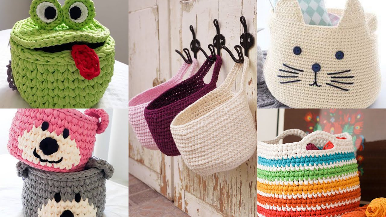 Trendy and useful storage bags/baskets | Crochet storage baskets | Easy crochet ideas