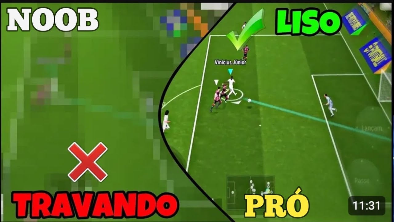 5 configurações de como rodar liso efootball 2025 mobile