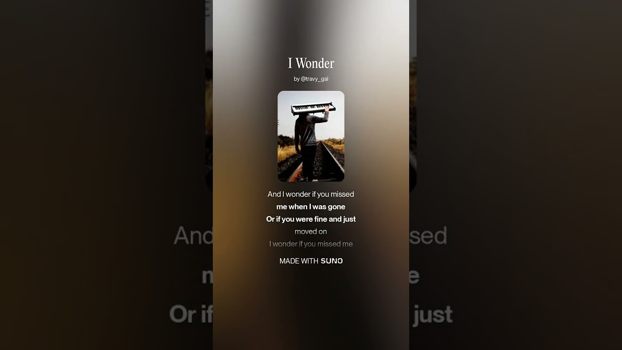I wonder. V3. Original Lyrics