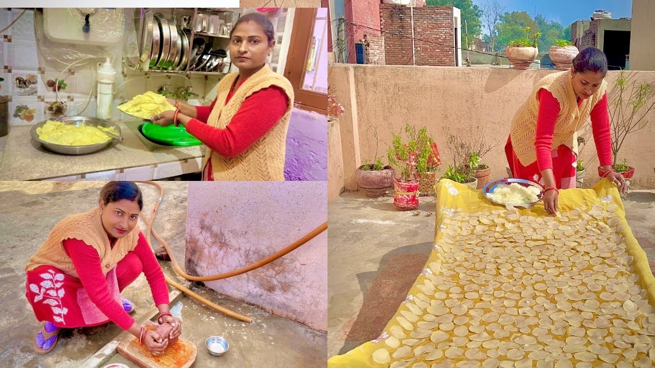 होली से 😍पहले घर पर बनाएं😋 मार्केट जैसे क्रिस्पी👌 चिप्स।#dailyvlog #dailyvlogging #dailyvlogger 