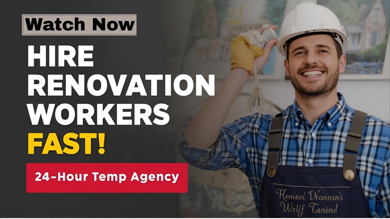 "Hire Renovation Workers FAST! 24-Hour Temp Agency Secrets"