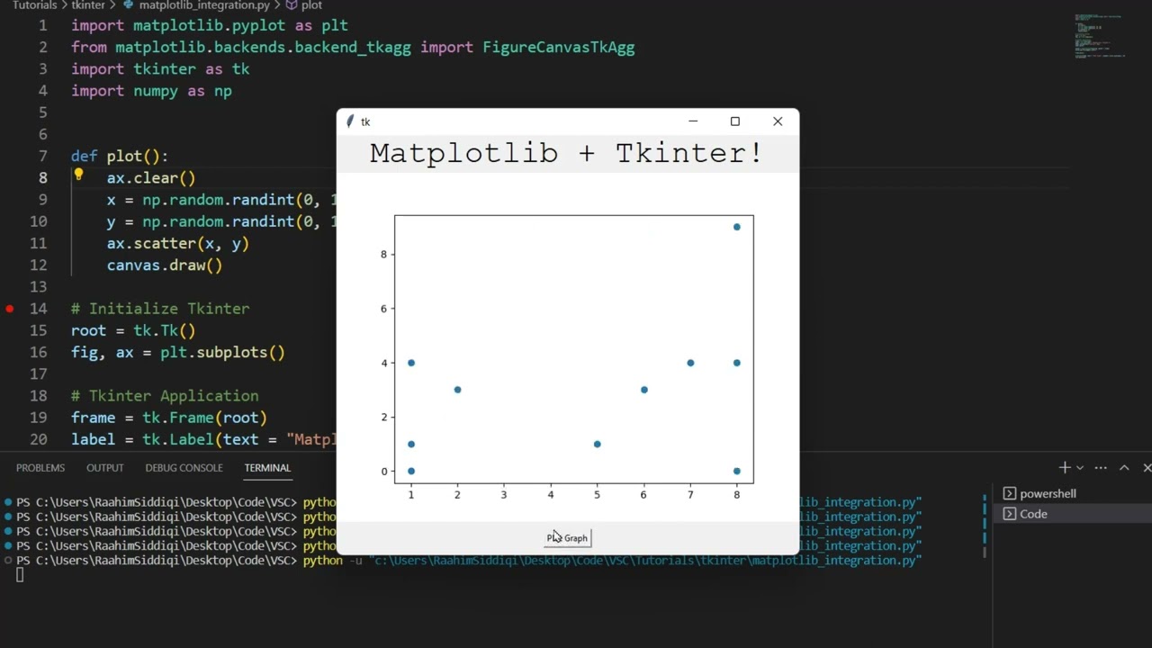 Встраивание графика Matplotlib в приложение Tkinter