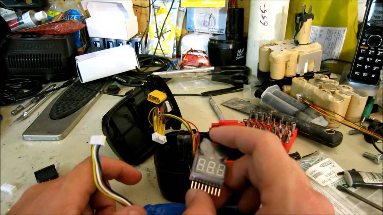 Convert Craftsman 14.4V cordless drill / driver from NiCd to LiPo batteries