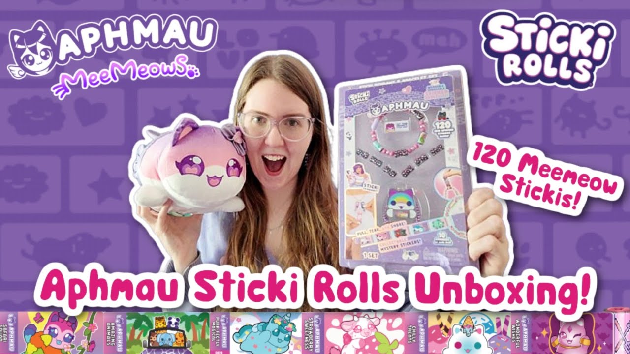 Распаковка набора подвески и браслета Aphmau Meemeows Sticki Rolls!