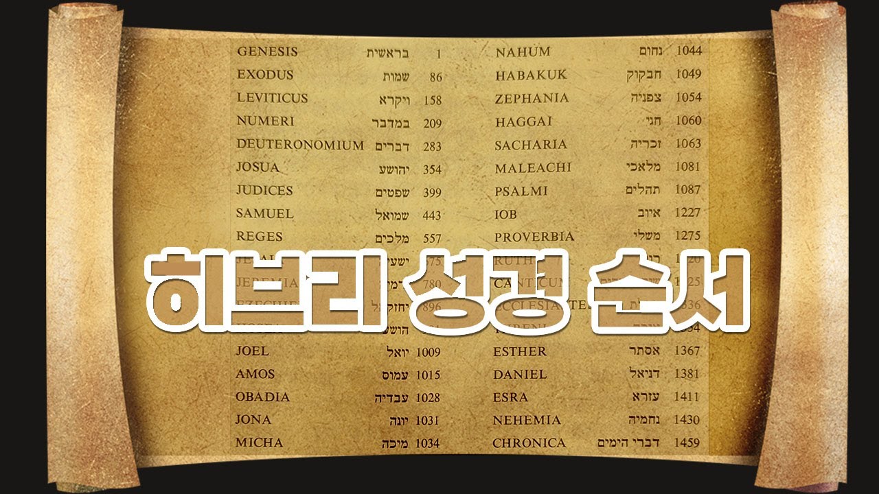 히브리성경 순서