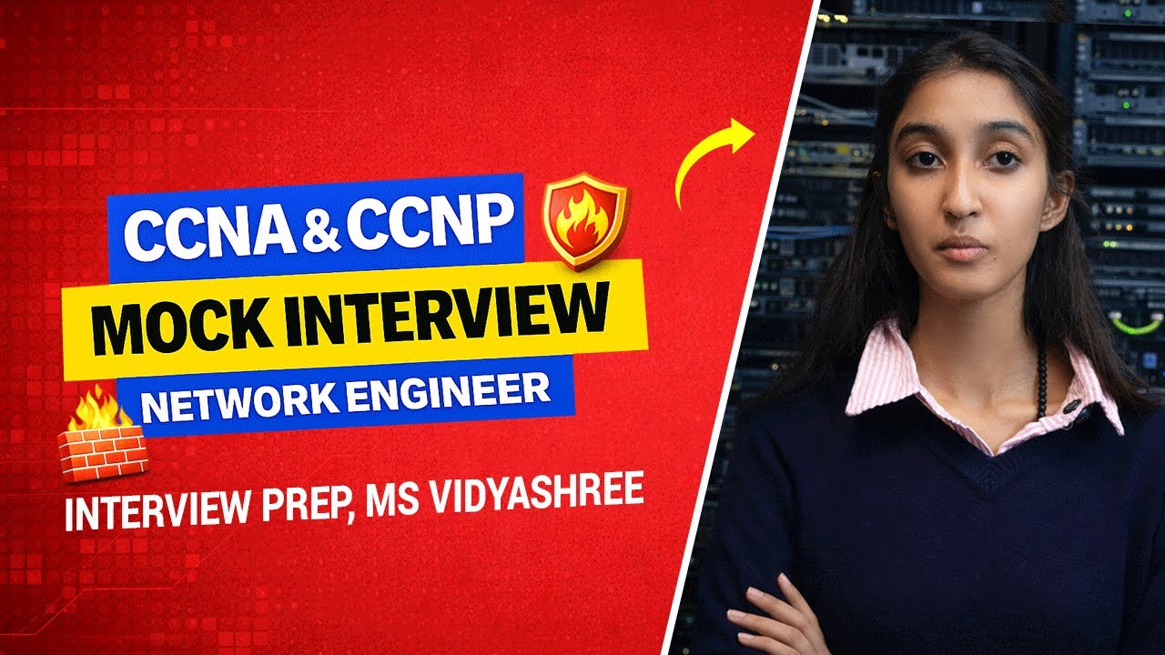 Mock Interview Prep- Network Engineer Ms Vidyashree #ccna #interview