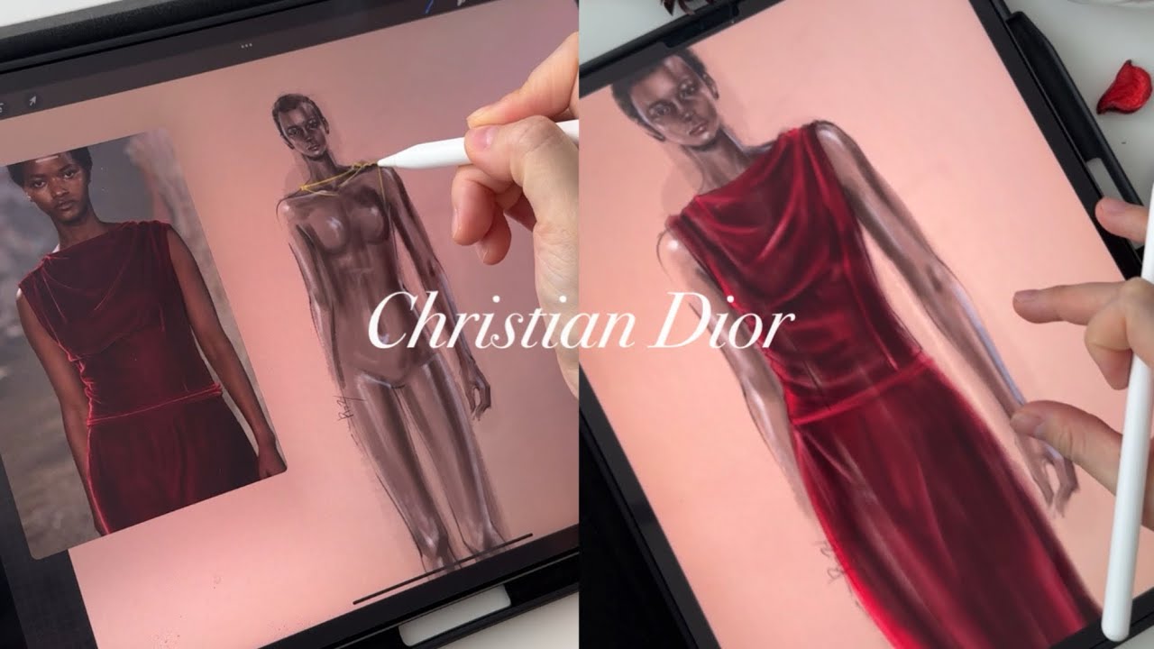 [iPad fashion illustration]❤️‍🔥Christian Dior 2026 resort 패션일러스트레이터 로지