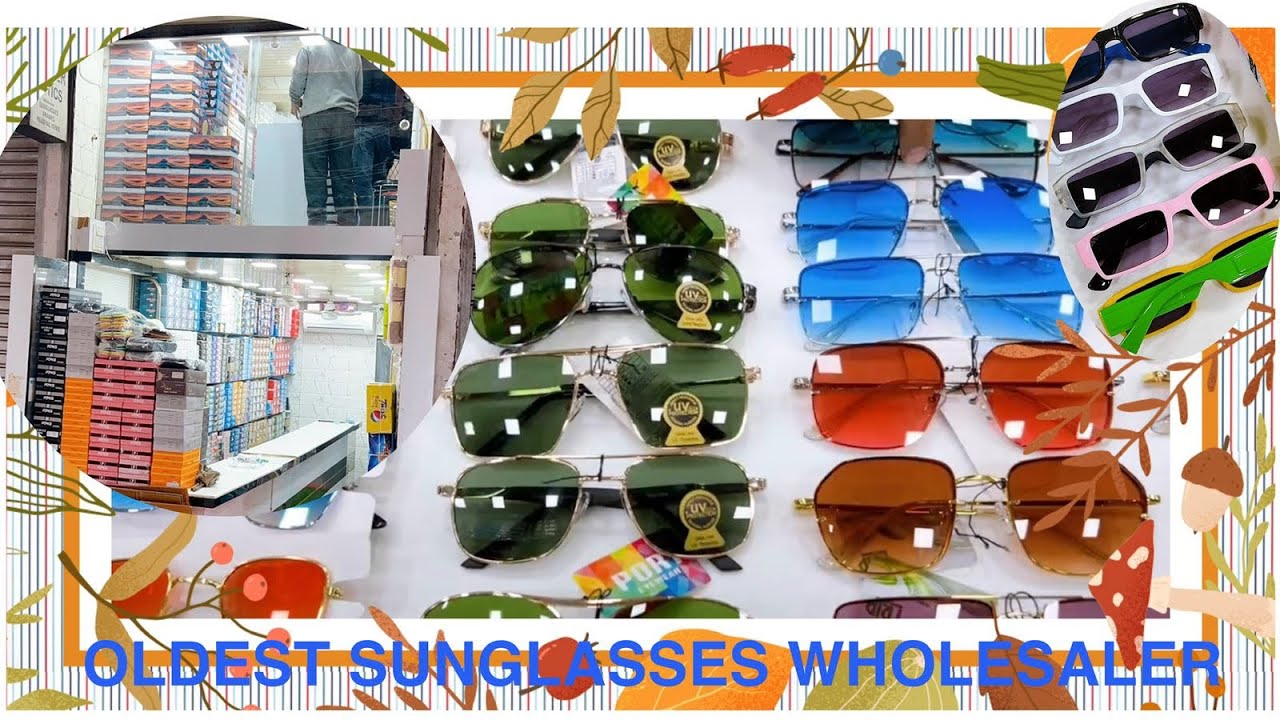 imported sunglasses 🕶️ and frames and reading items start rs₹5 wholesale market in Delhi Ballimaran 