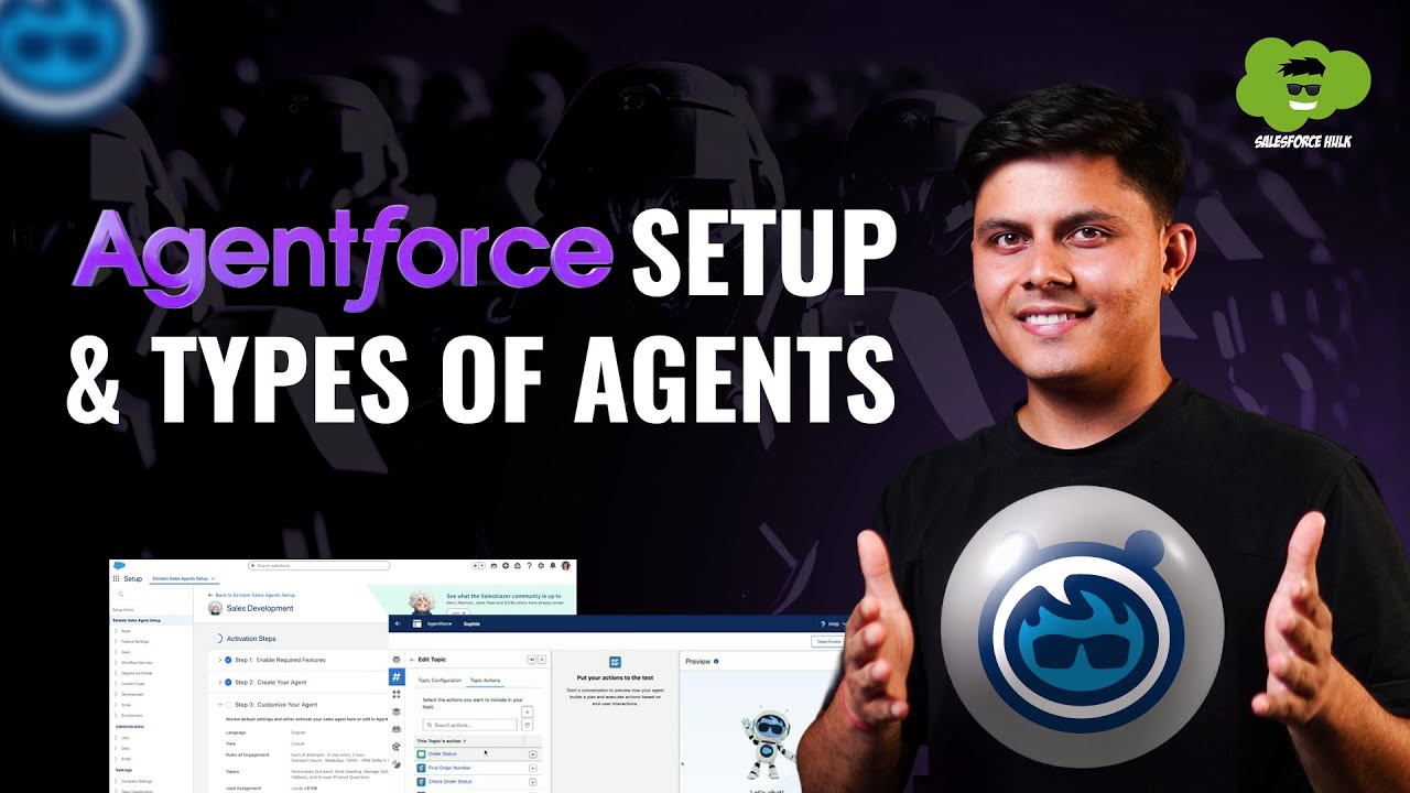 Setup & Types Of Agentforce AI Agents | Complete AI Agents Guide | Salesforce Hulk