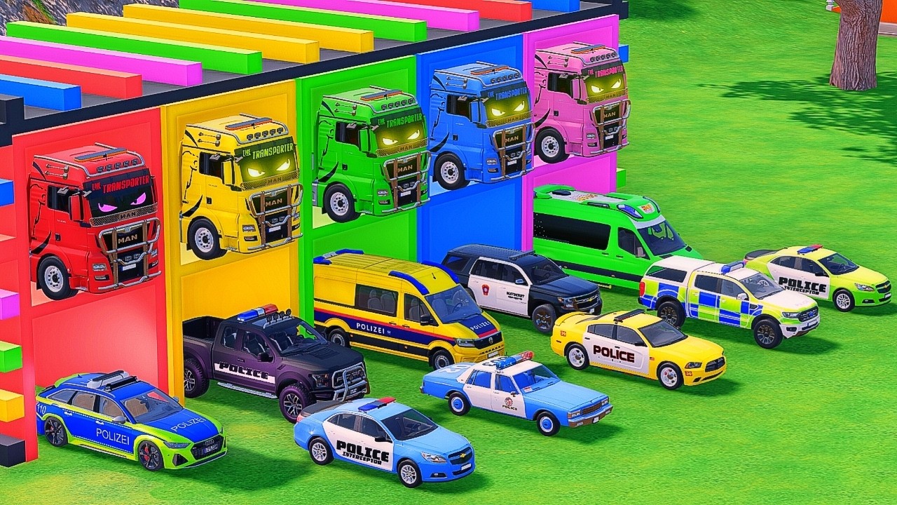 TRANSPORTING ALL POLICE CARS & EMERGENCY AMBULANCE VEHICLES WITH MERCEDES-BENZ TRUCKS | FS22 #094