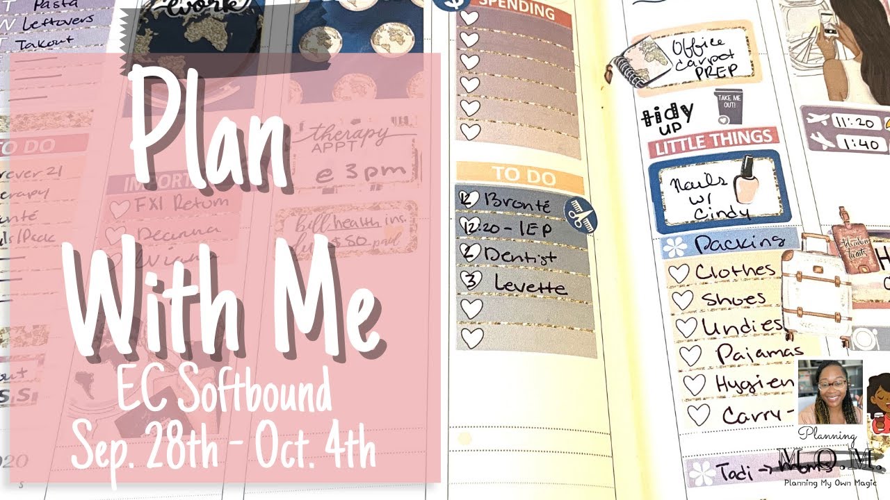 Plan with Me | Sept 28th - Oct 4th | EC Softbound Life Planner | Glam Bunny Prints