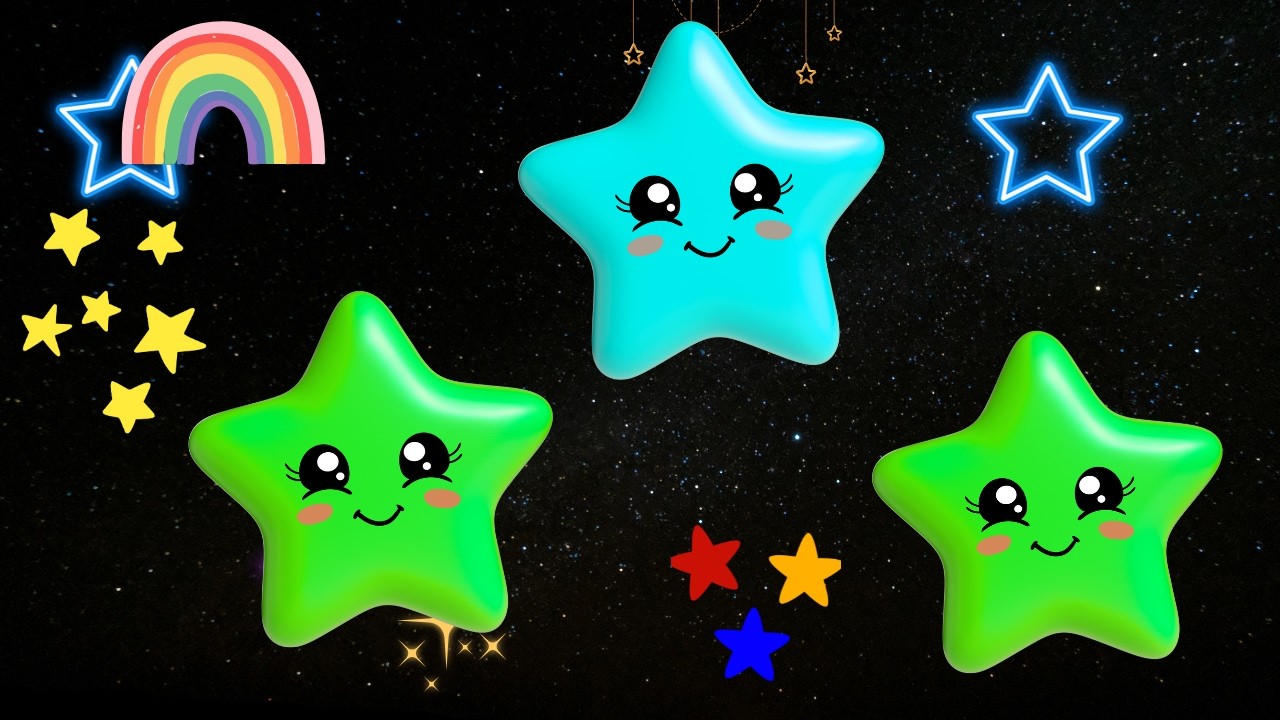 «Мерцай, мерцай, маленькая звёздочка» 🌟 Весёлая песенка для малышей и детей ✨