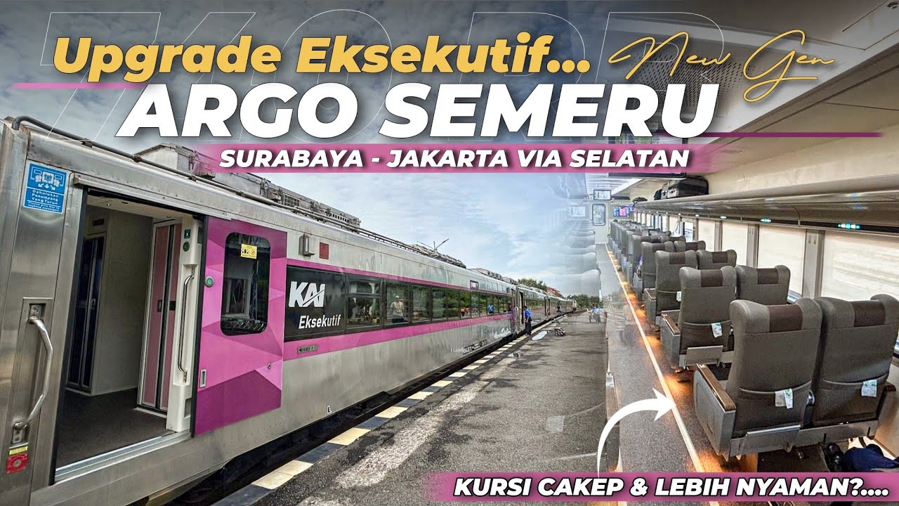UPGRADE KERETA EKSEKUTIF TERMEWAH SURABAYA - JAKARTA🤩 - Nyobain Naik KA Argo Semeru New Generation