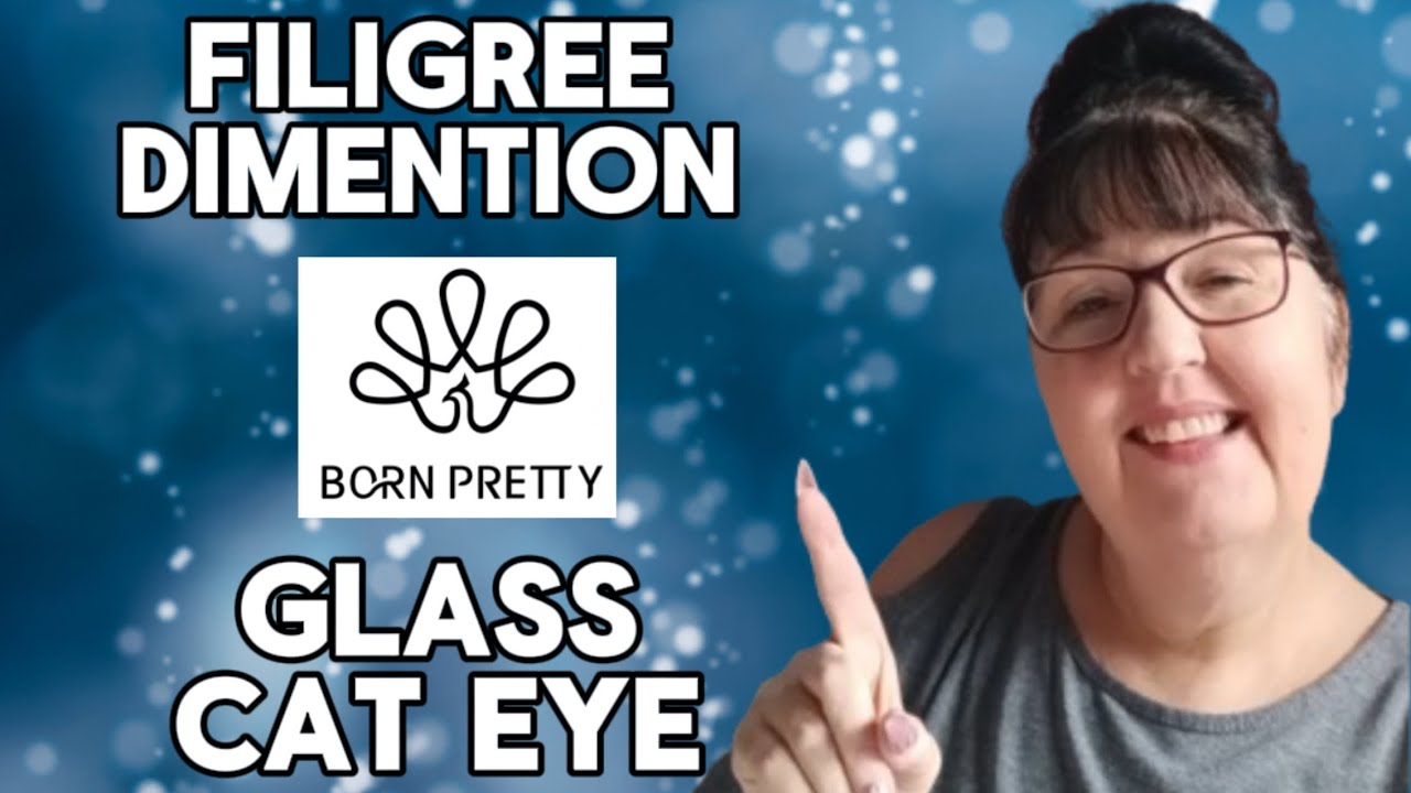 Дизайн ногтей Born Pretty Glass Cat Eye | 3D-филигранный дизайн в виде занавесок | Магнитный гель...