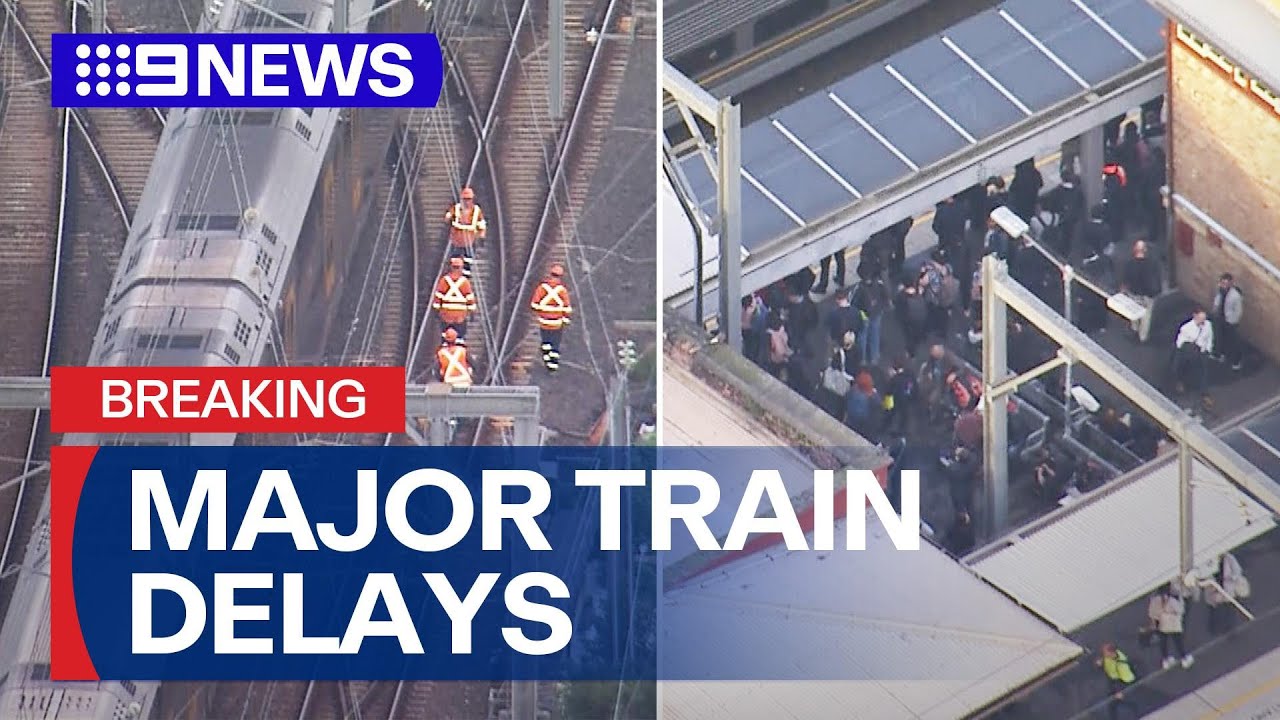 Mass delays on NSW trains due to power outage | 9 News Australia