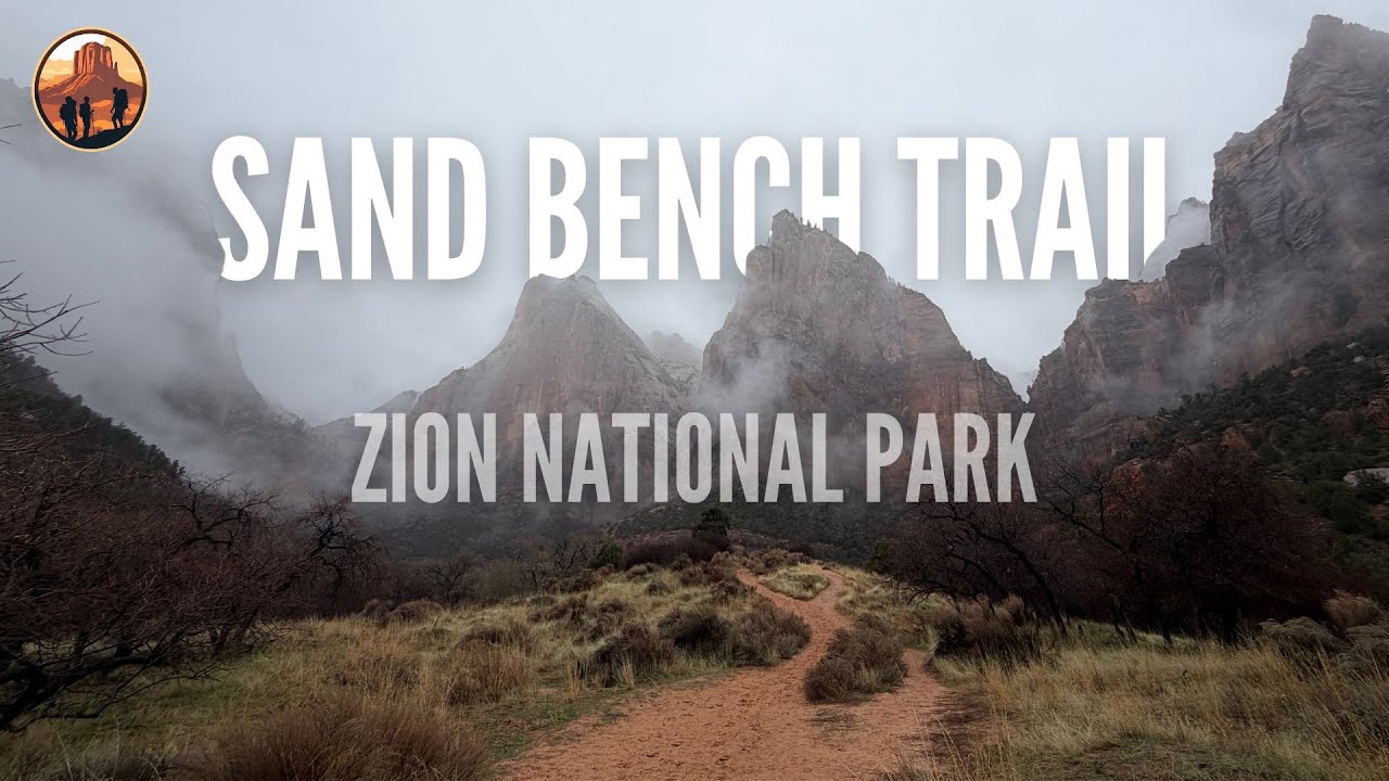 Peaceful Rainy Hike on Sand Bench Trail | Calm Sounds from Zion National Park
