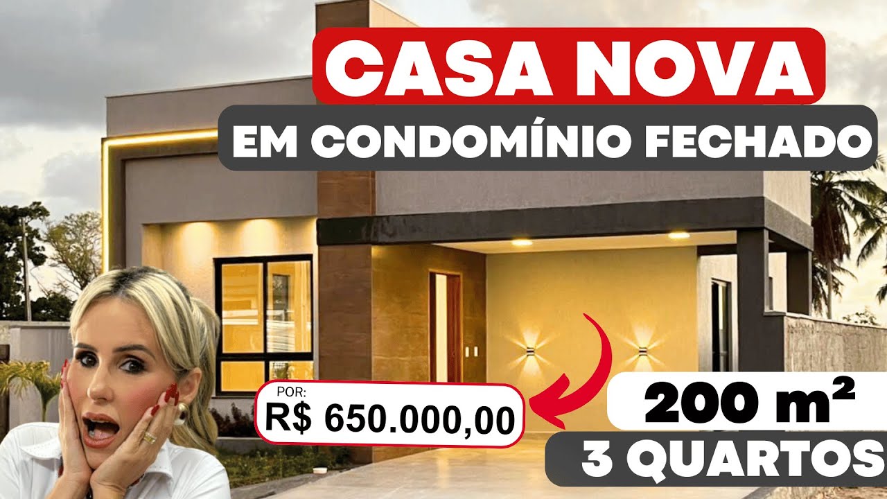 CASA DE ALTO PADRÃO CONSTRUTIVO EM CONDOMÍNIO FECHADO POR APENAS | R$ 650 MIL  | CÓD 888