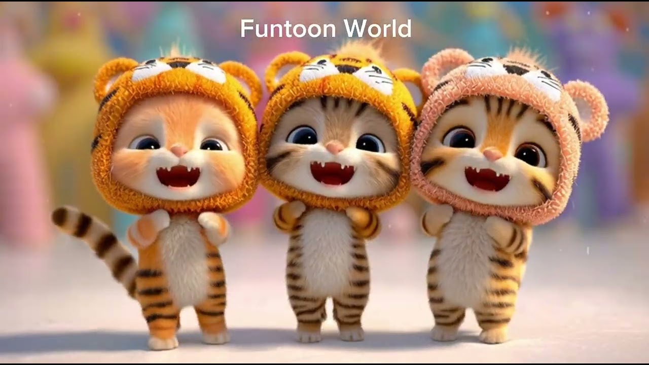 Mama Cat Makes Tiger Hat for Kittens 🐯 | Cute Kids Story | 3D Cartoon Animation