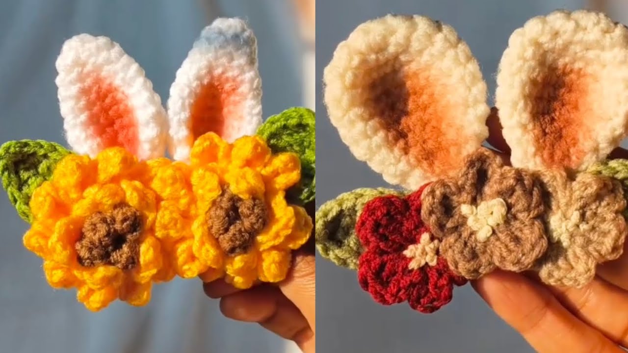 Crochet hair clip 