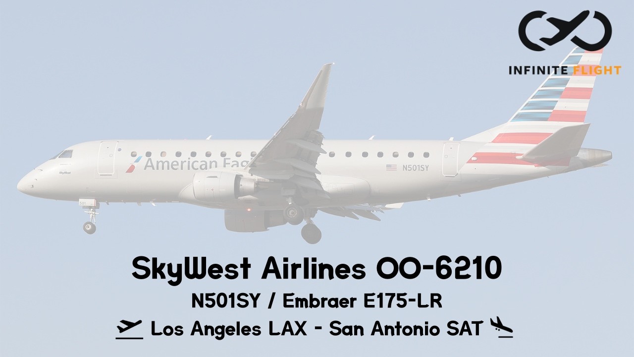 Infinite Flight // SkyWest Airlines E175 OO-6210 // Los Angeles - San Antonio SAT