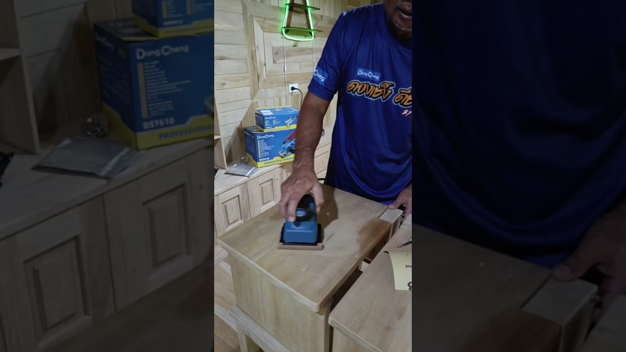 เครื่องขัดกระดาษทราย #woodworking #diy #งานไม้