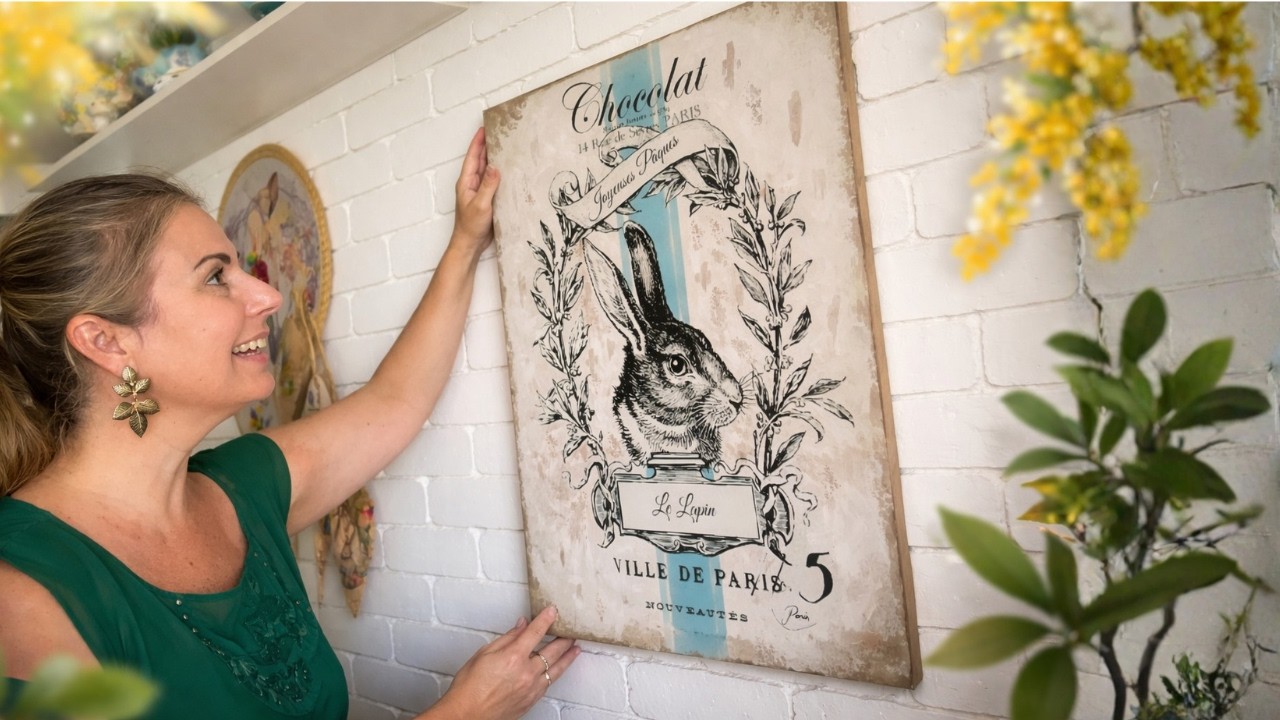 DIY QUADRO DECORATIVO + Reforma de Decorações Antigas | Páscoa 2026