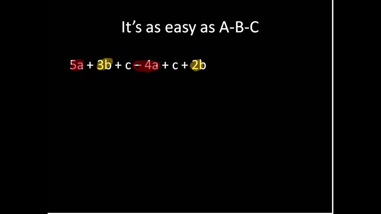 Joining Like Terms (Simplifying Math)