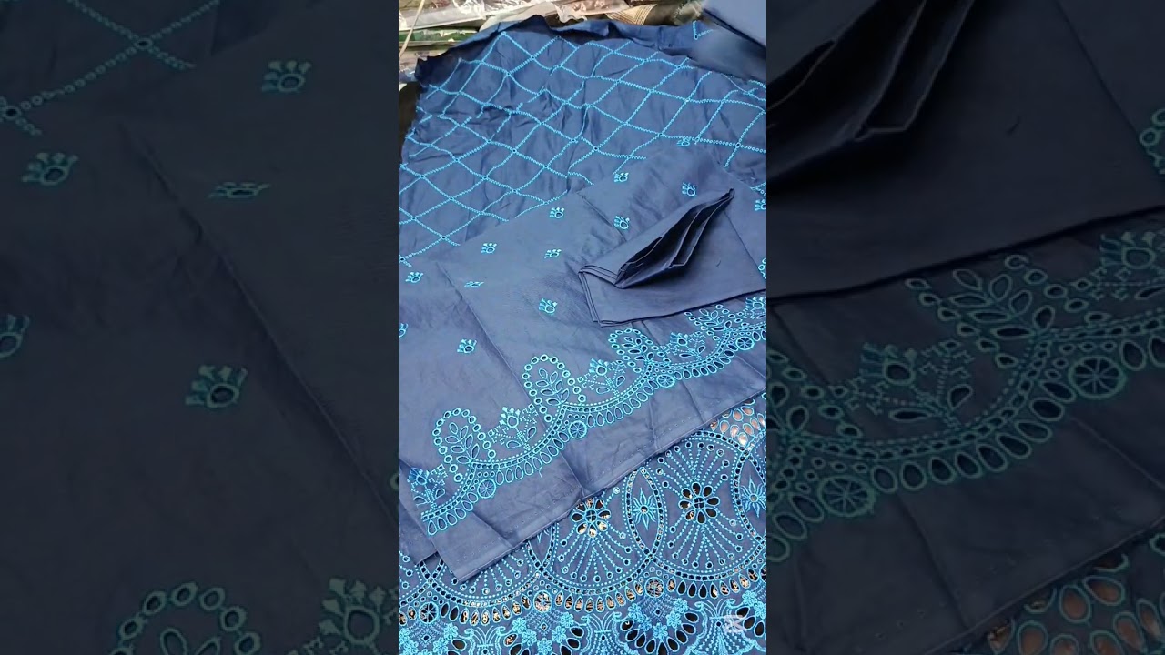 ZELLBURY 3PC COTTON CHICKENKARI LUXURY EMB SUIT FOR ORDE WHATSAPP#03369354924  