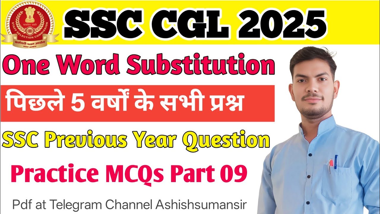 OWS || One Word Substitution || English black book vocabulary | SSC CGL CHSL CPO MTS English Part 09