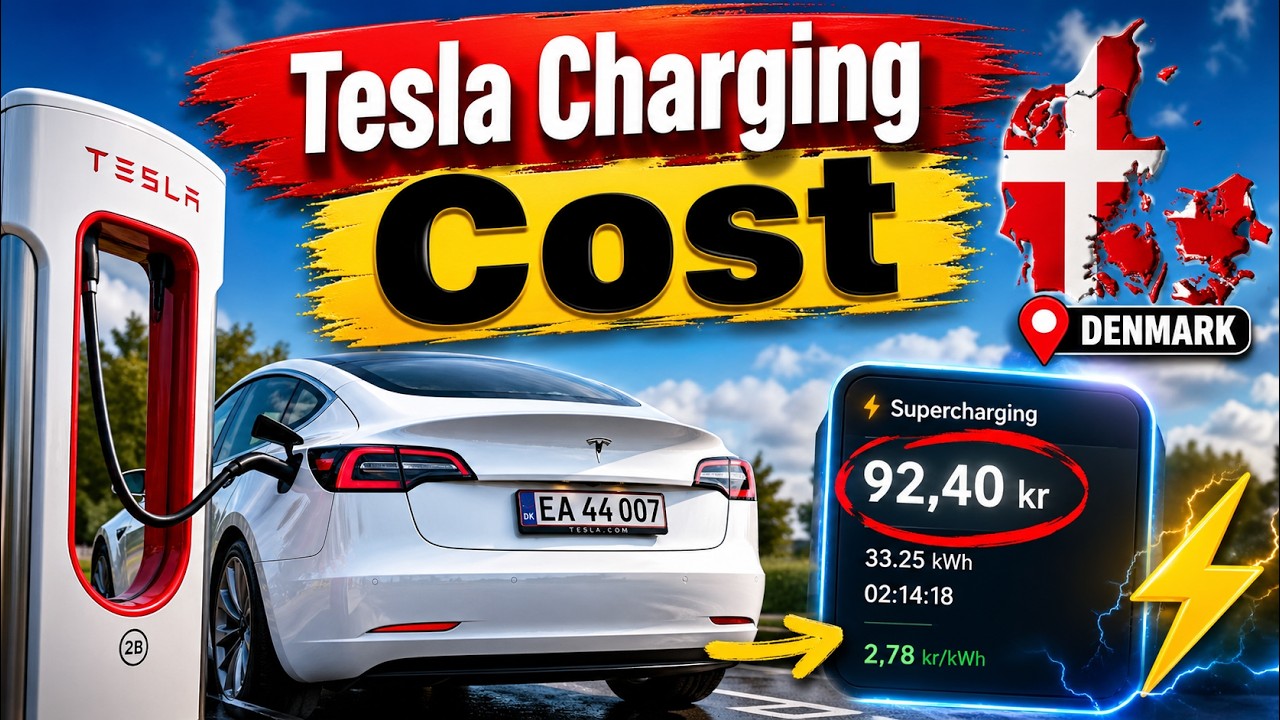 Tesla Charging Cost in Denmark ⚡ Real Supercharger Test - Tesla Charging Price
