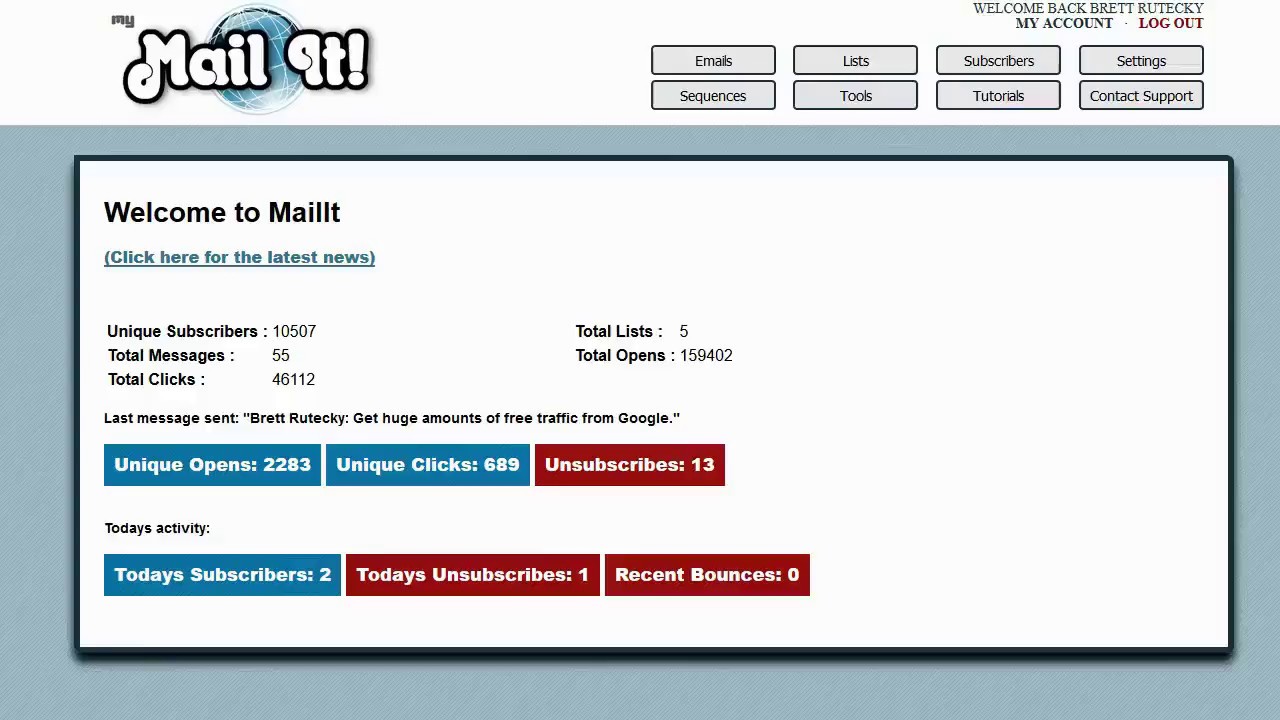 Best Email Marketing Software 2018 - MyMailIt By Brett Rutecky 2018