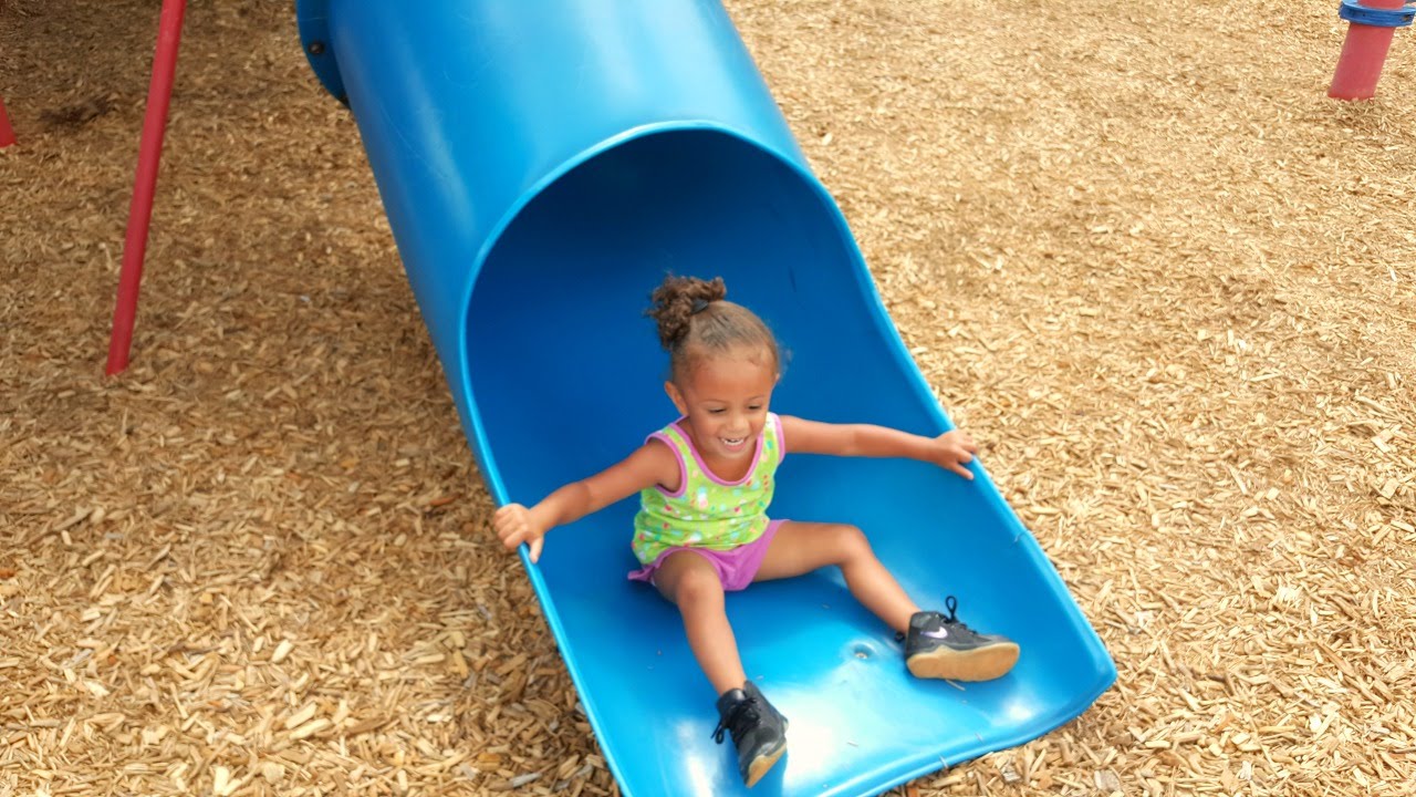 Outdoor Playground Fun For Children / Family Park With Slides / Playground Song
