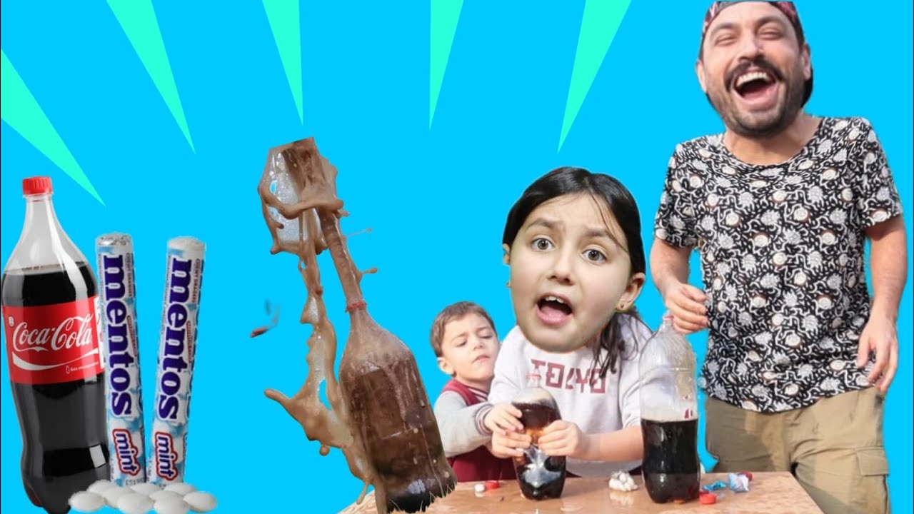 MENTOS VE KOLA PATLATMA DENEYİ YAPTIK! HER YER KOLA OLDU!