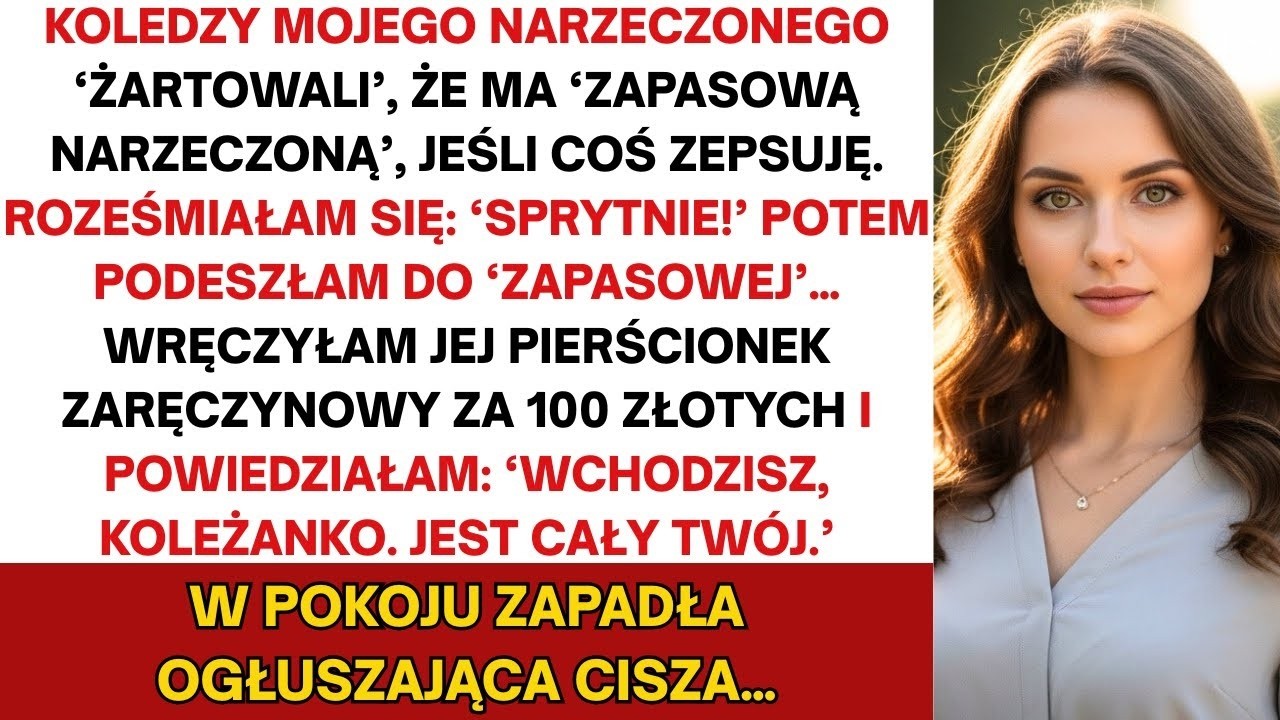 Kumple mego narzeczonego &bdquo;żartowali&rdquo;, że ma &bdquo;zapasową narzeczoną&rdquo;, jeśli coś zepsuję  Zaśmiałam się