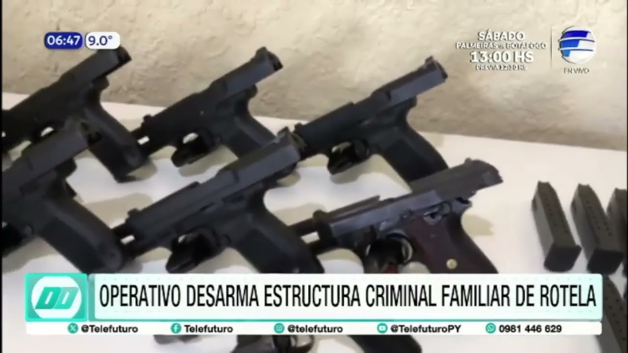 Operativo desarma estructura criminal familiar de Rotela