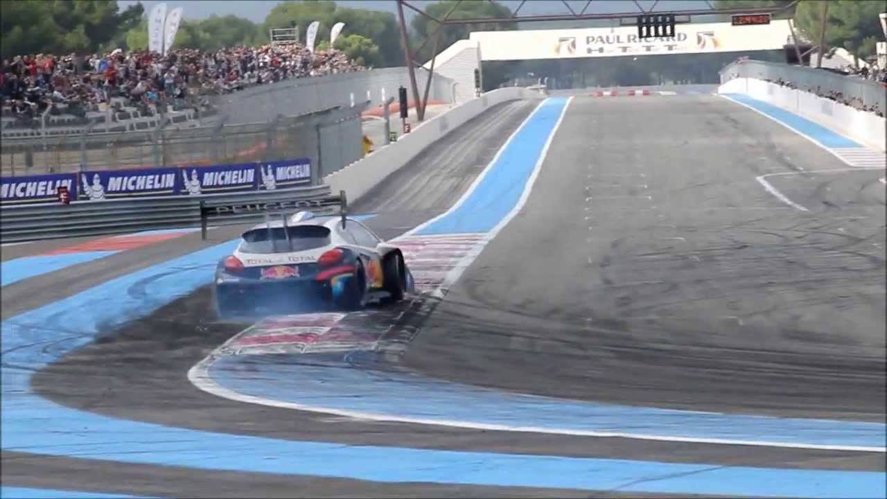 Sebastien Loeb Peugeot 208 T16 pikes peak Back Fire - HUGE POWERSLIDE - drift - Big acceleration